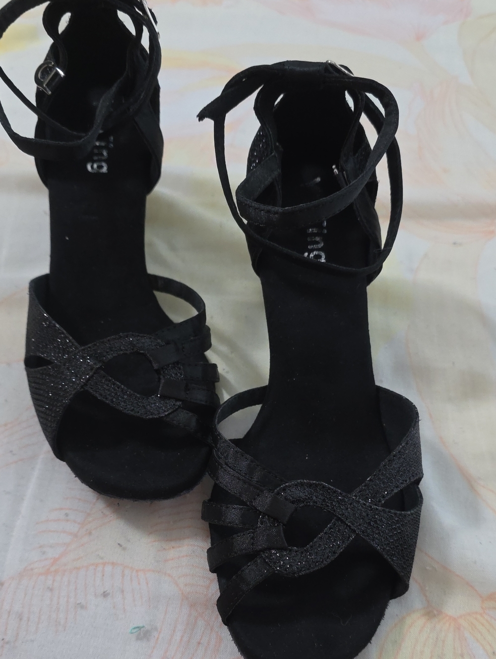 Black Women's Ankle-Tie Strappy Sandals